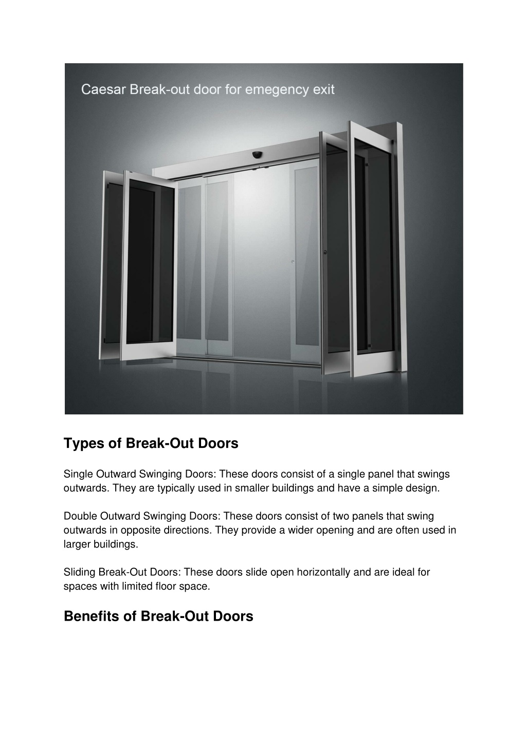 PPT Ultimate Guide to BreakOut Doors Ensuring Safety in Emergency Situations PowerPoint