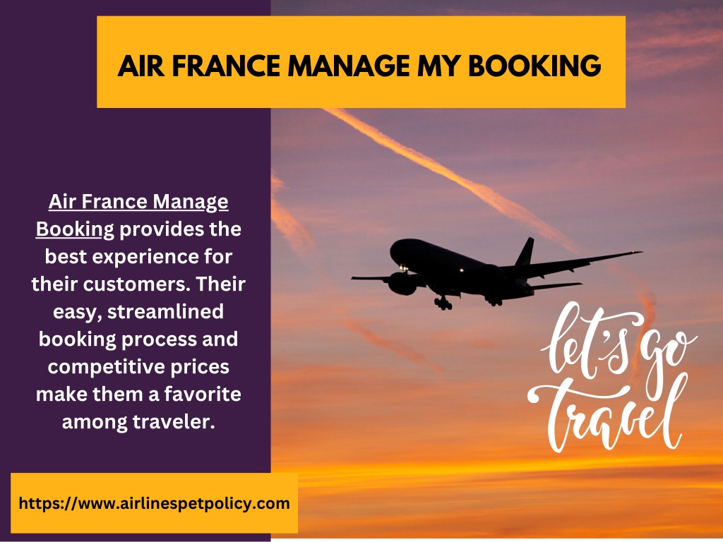 PPT - Air France Manage My Booking PowerPoint Presentation, free ...