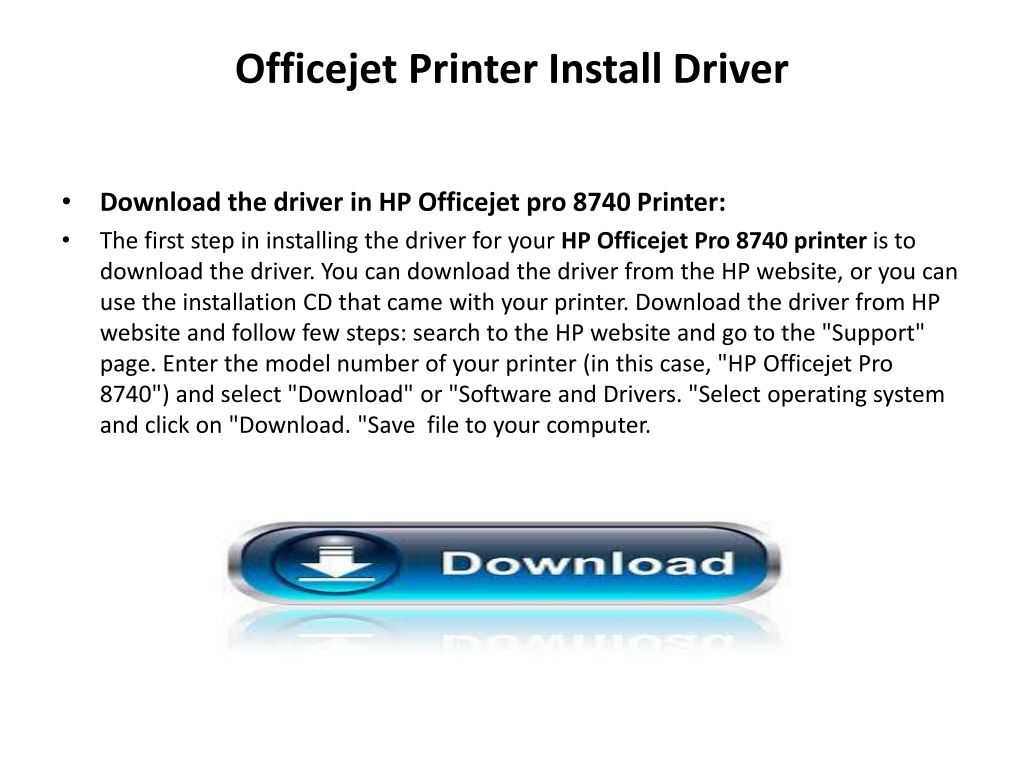 Ppt Hp Officejet Pro Printer Install Driver Powerpoint