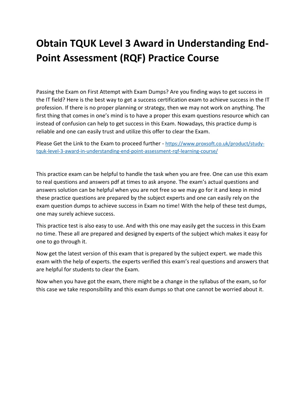 Ppt Obtain Tquk Level 3 Award In Understanding End Point Assessment Rqf Practice C 