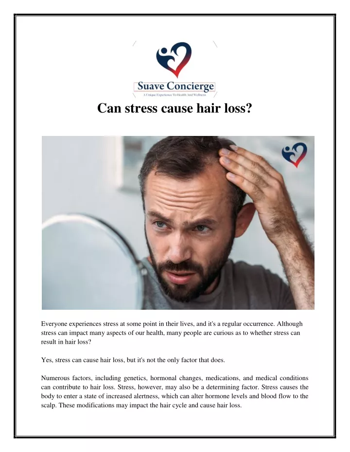 Ppt Can Stress Cause Hair Loss Powerpoint Presentation Free Download Id12157605