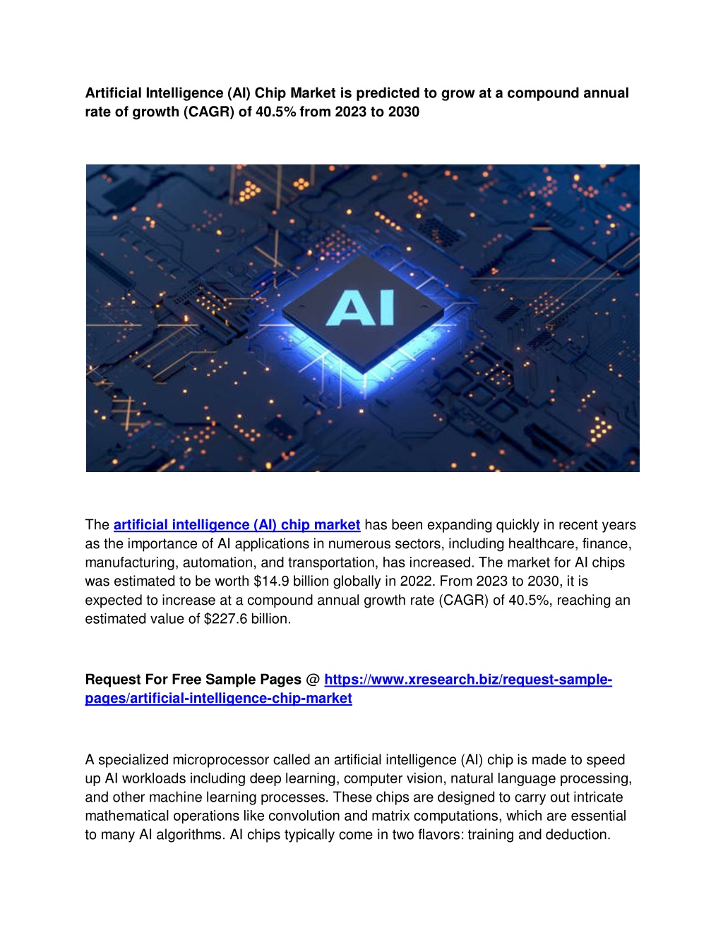 PPT - Artificial Intelligence (AI) Chip Market PowerPoint Presentation ...