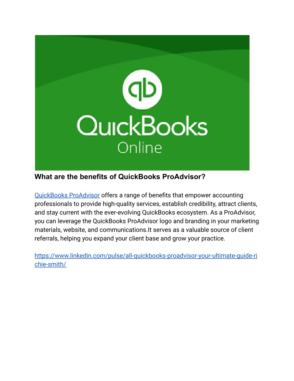 PPT - What are the benefits of QuickBooks ProAdvisor (1) PowerPoint ...