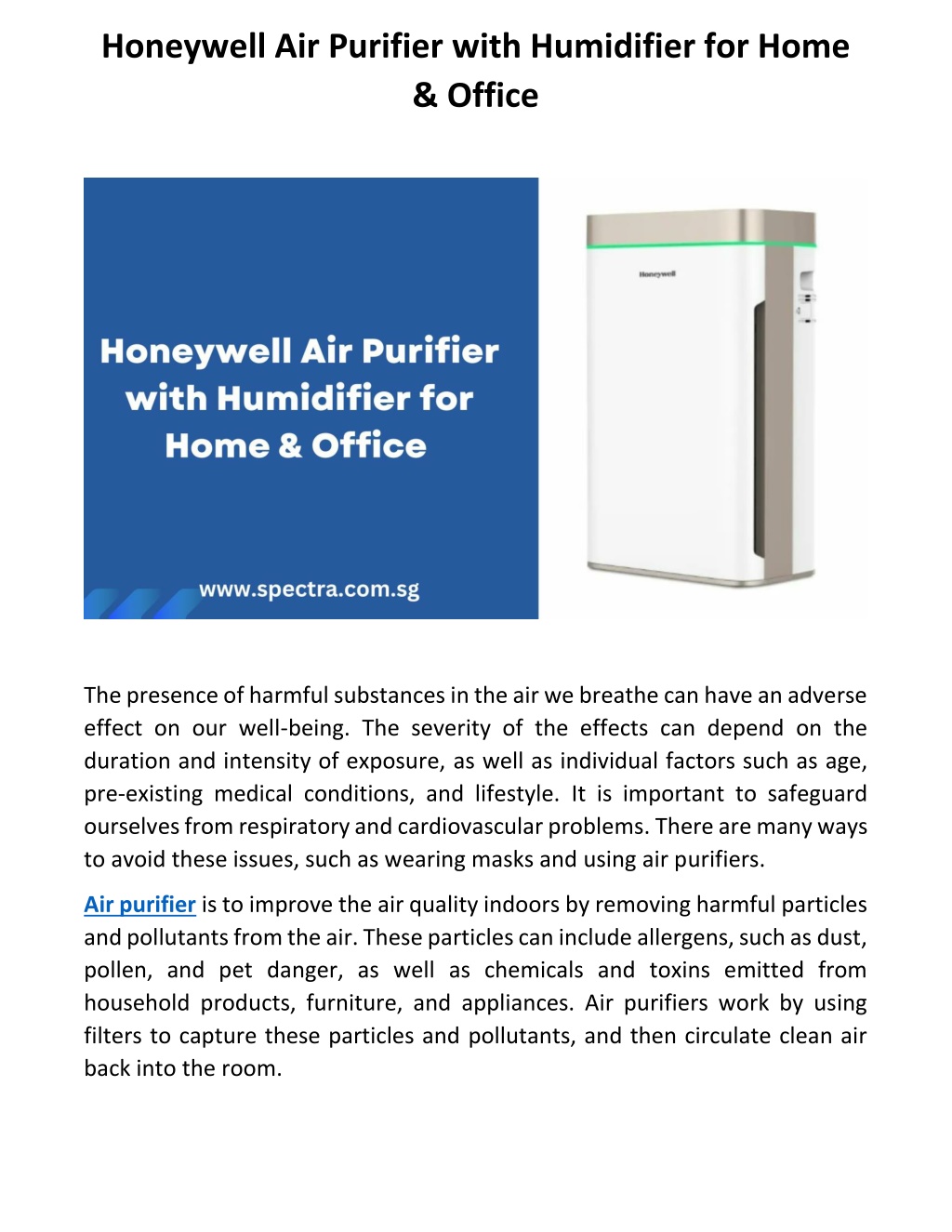 Ppt Honeywell Air Purifier With Humidifier For Home And Office Powerpoint Presentation Id 12159012