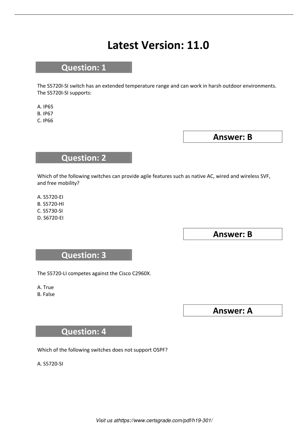 H19-412_V1.0 Online Prüfungen