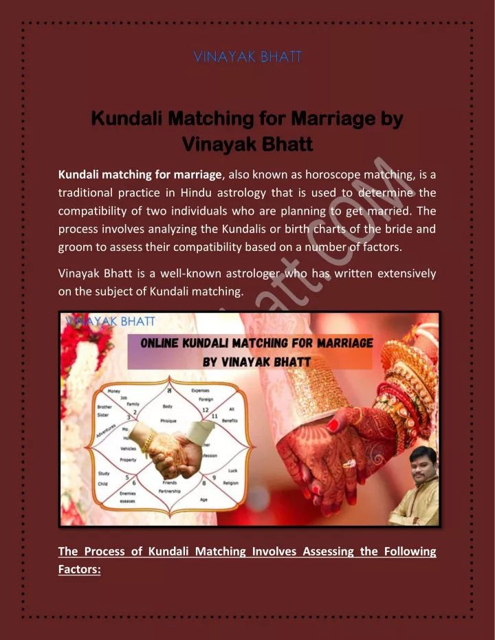 Ppt Kundali Matching For Marriage By Vinayak Bhatt Powerpoint