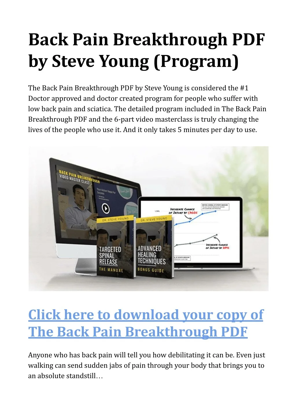 PPT - Back Pain Breakthrough by Dr Steve Young PDF EBook Download ...