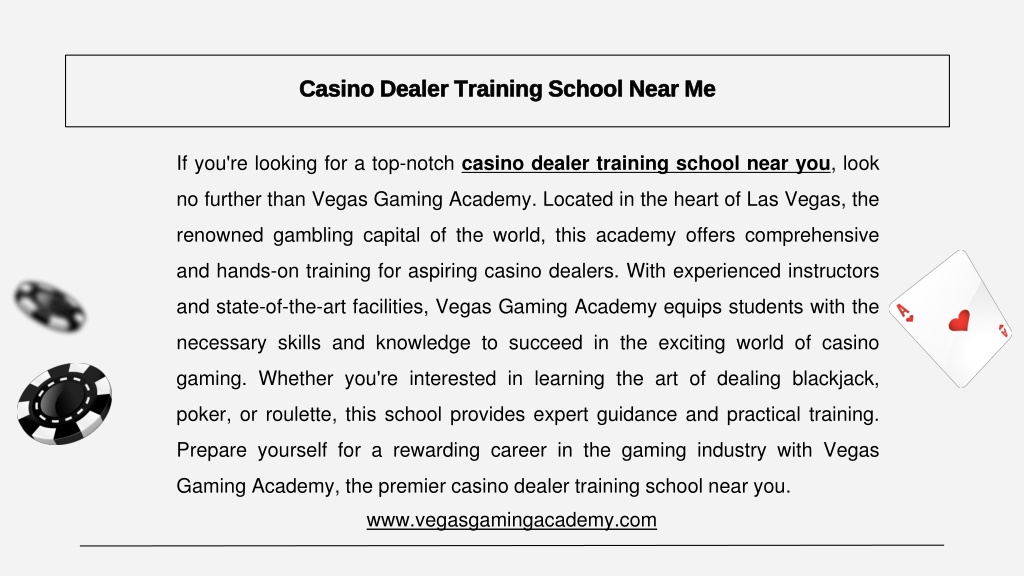 casino dealer training school near me