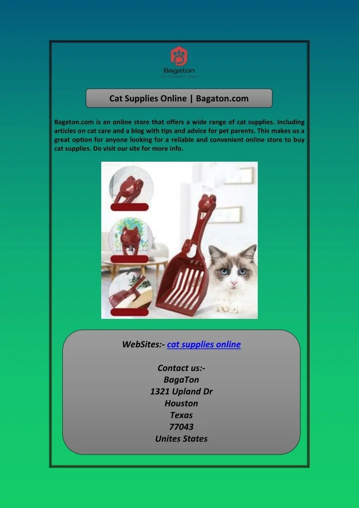 PPT Cat Supplies Online PowerPoint Presentation, free