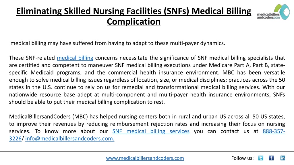 PPT - Eliminating Skilled Nursing Facilities (SNFs) Medical Billing ...