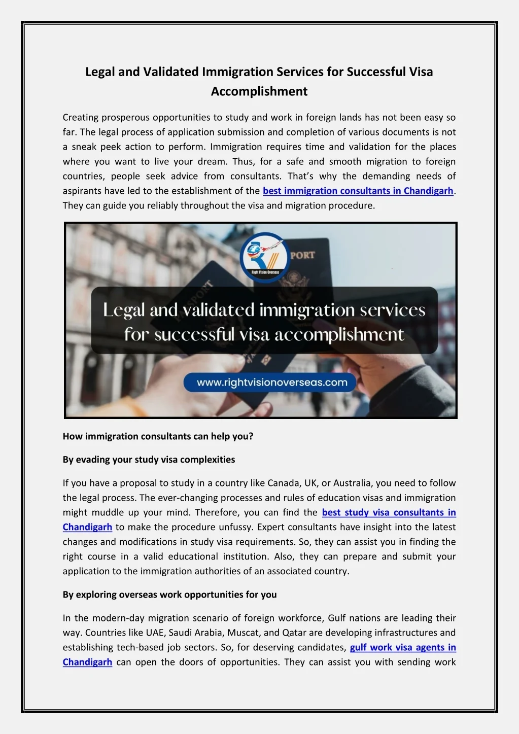 Valitaded PPT - Legal and Validated Immigration Services for Successful Visa ...
