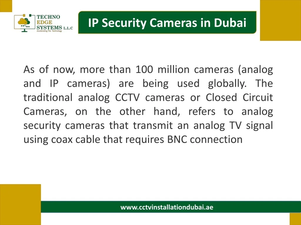 PPT Why IP Security Cameras Dubai Work Better Traditional CCTV