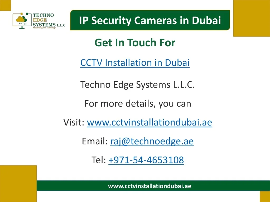 PPT Why IP Security Cameras Dubai Work Better Traditional CCTV
