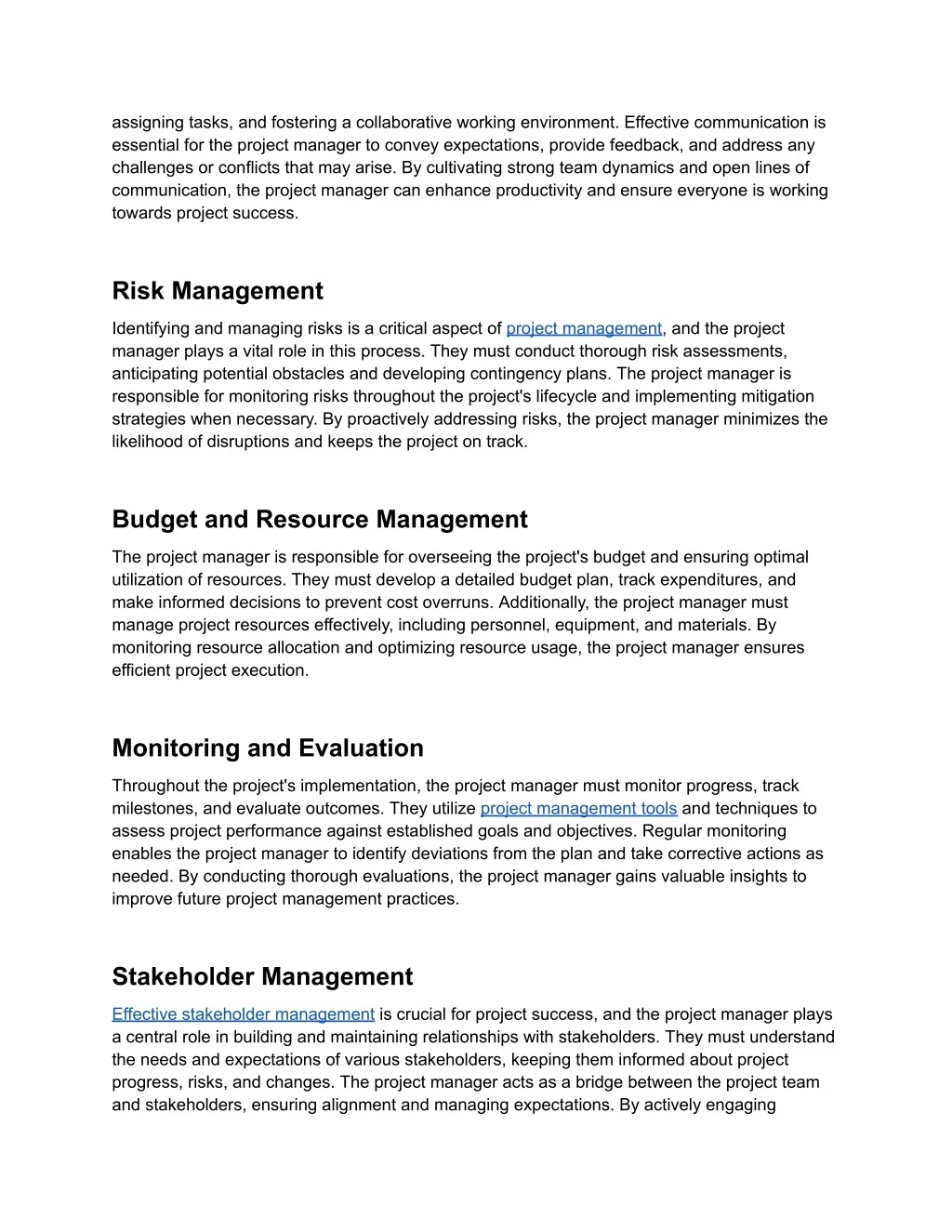 PPT - The Role of a Project Manager in Successful Project Management ...