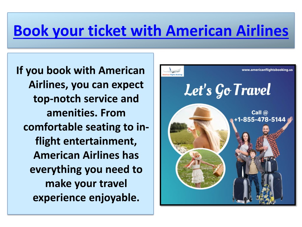 PPT American Airlines online flight ticket Official Site PowerPoint