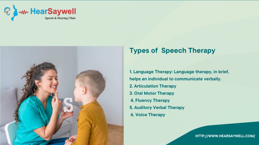 2 types of speech therapy