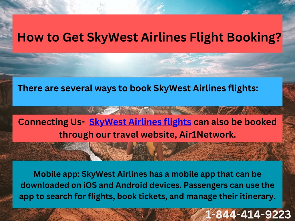 PPT - 1-844-414-9223 How to Book a Flight on SkyWest Airlines ...