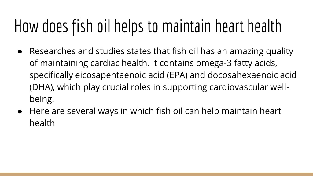 PPT How Fish Oil Improves Heart Health PowerPoint Presentation, free