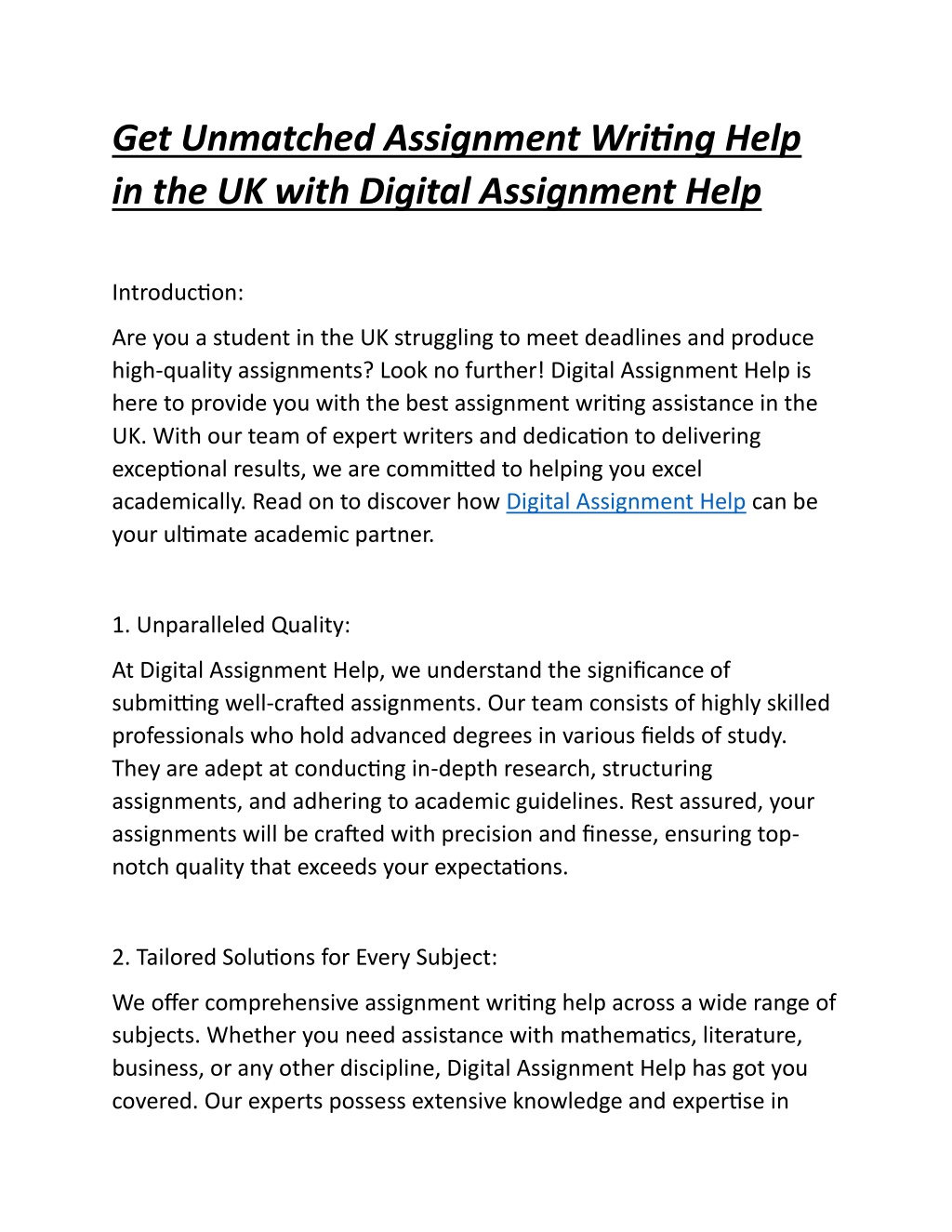 help with assignment writing uk