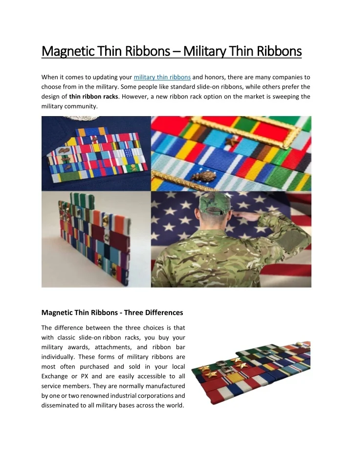 PPT Thin Ribbons Military Thin Ribbons PowerPoint