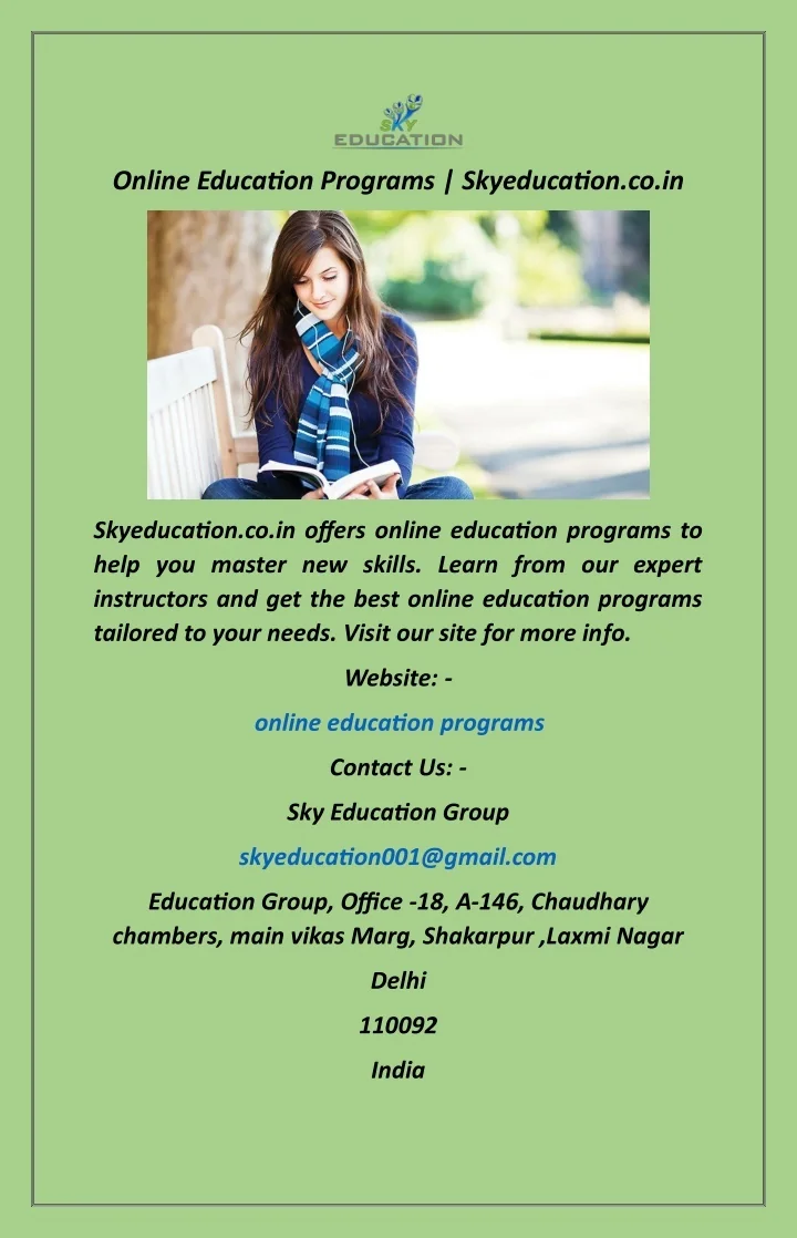 PPT Online Education Programs Skyeducation.co.in PowerPoint