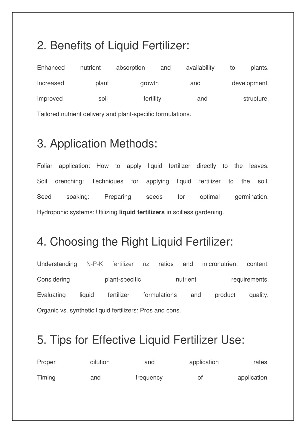 PPT The Ultimate Guide to Liquid Fertilizer Benefits, Application, and Tips PowerPoint