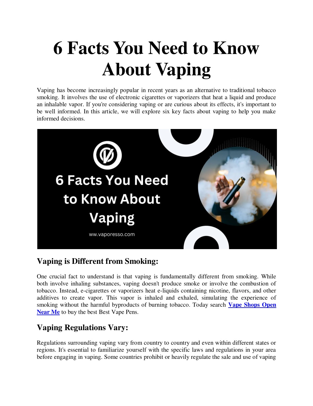 presentation about vaping