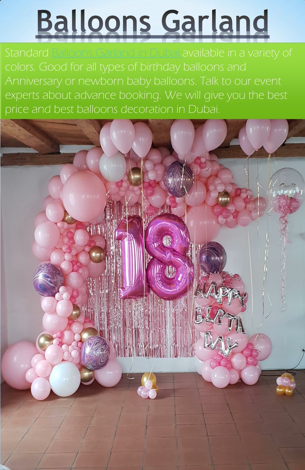 PPT Balloon Zone Dubai, Helium balloons Dubai, Birthday balloons