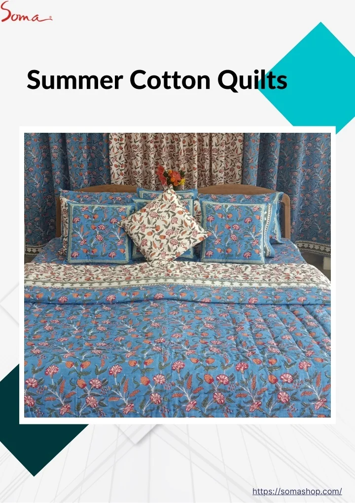 PPT Best Range of Beautiful Cotton Block Print Quilts PowerPoint