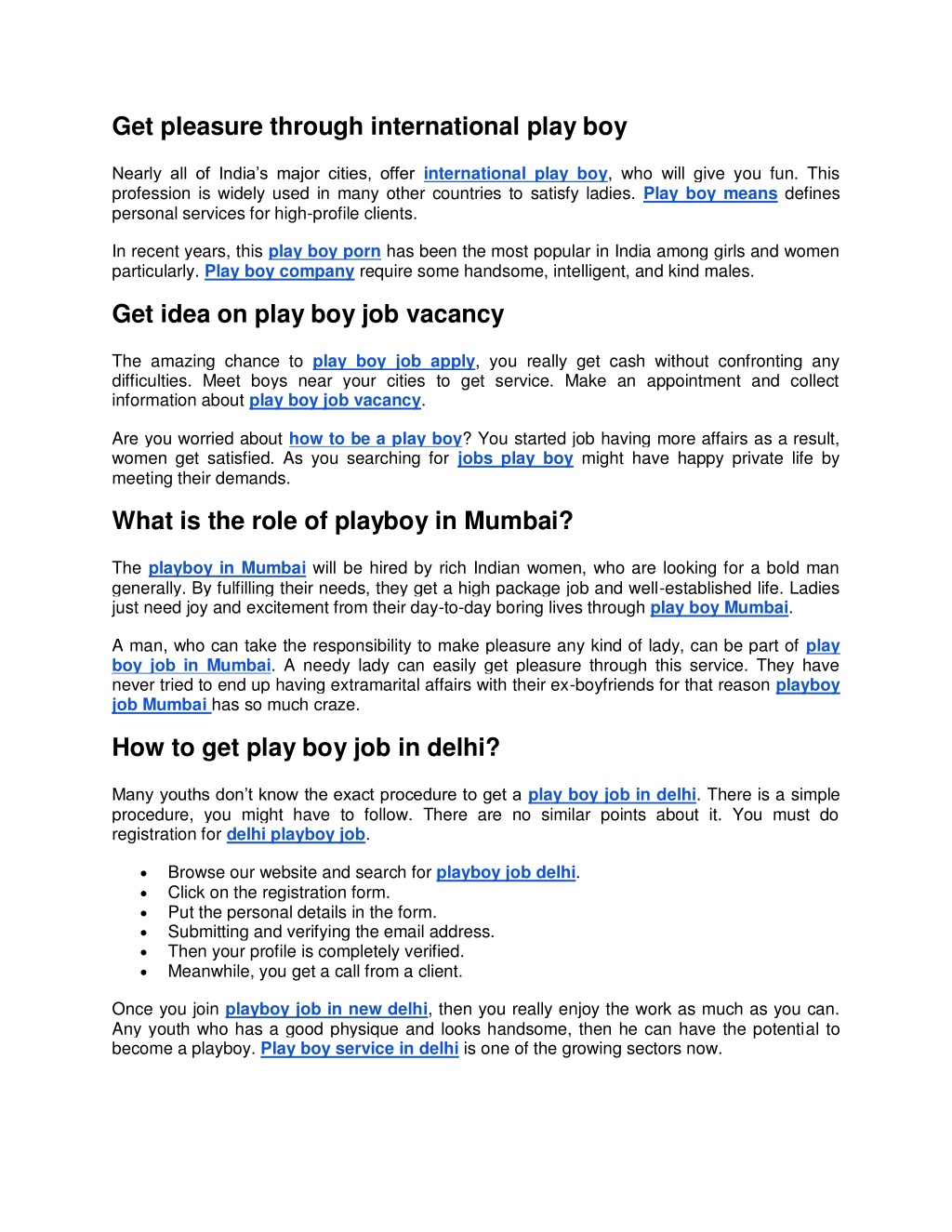 PPT Do you know registration process for Play boy job Mumbai PPT Do you know registration process for Play boy job Mumbai