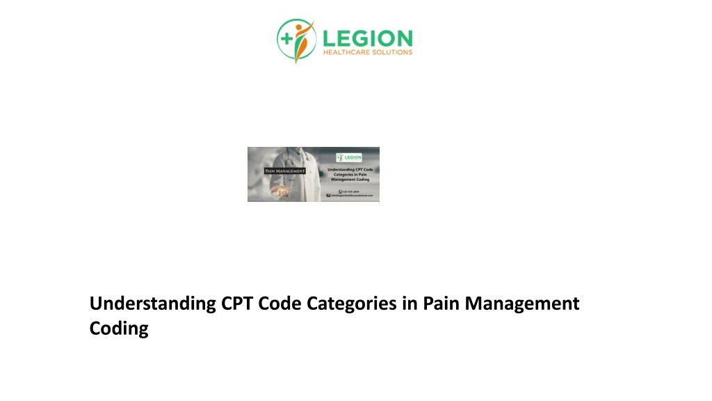 PPT Understanding CPT Code Categories in Pain Management Coding