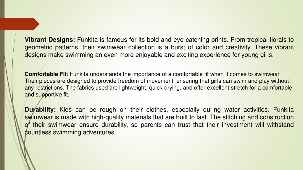 PPT - Funkita Kids Swimwear Vibrant and Stylish Swimwear for Girl Kids ...