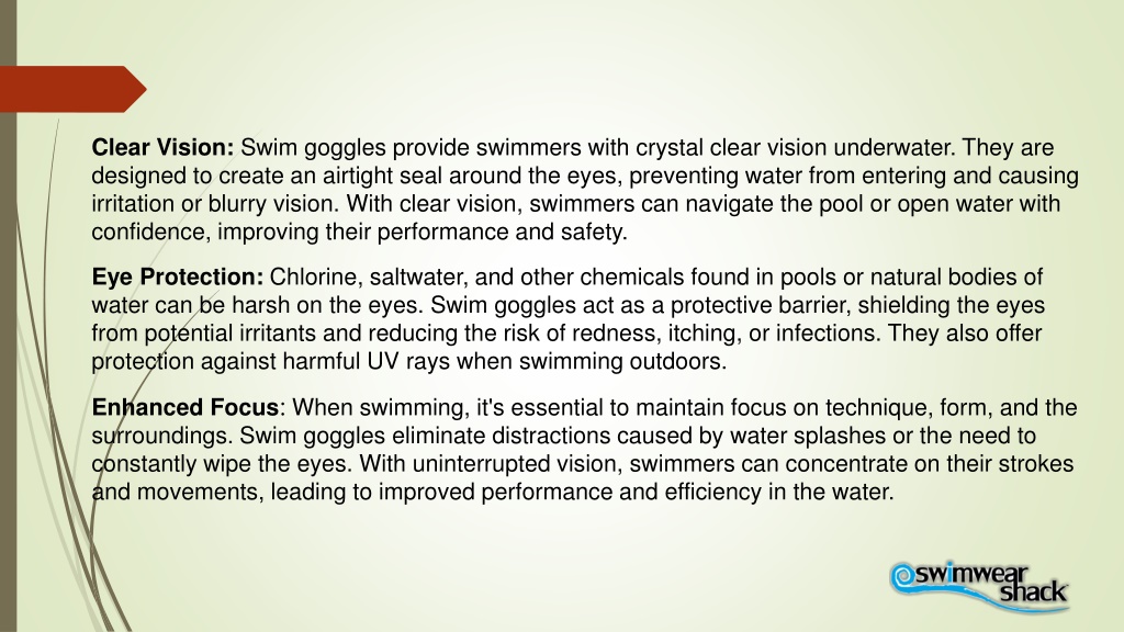 PPT Swim Goggles Essential Gear for a Clear and Safe Underwater