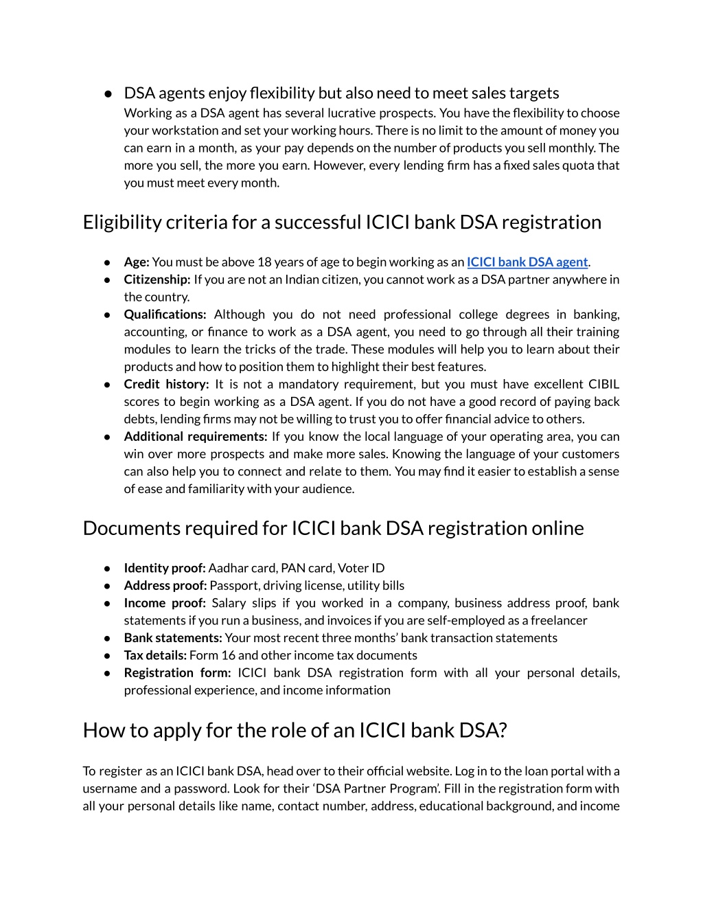 PPT 5 Factors To Know Before Applying For ICICI DSA Registration