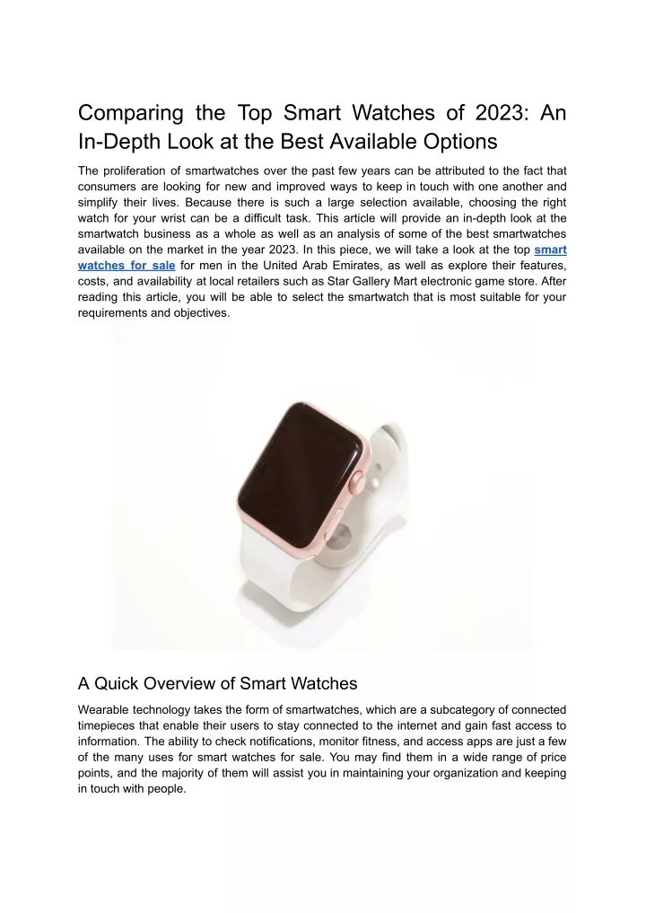 coolest smartwatch