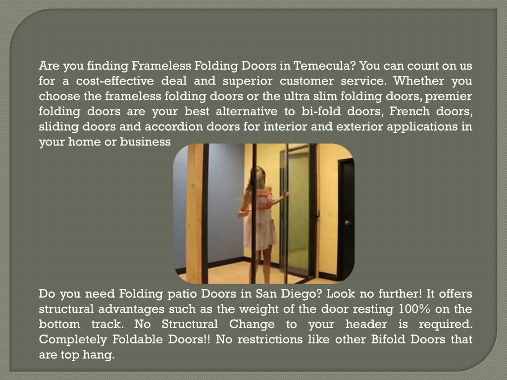 Are You Finding Frameless Folding Doors L 