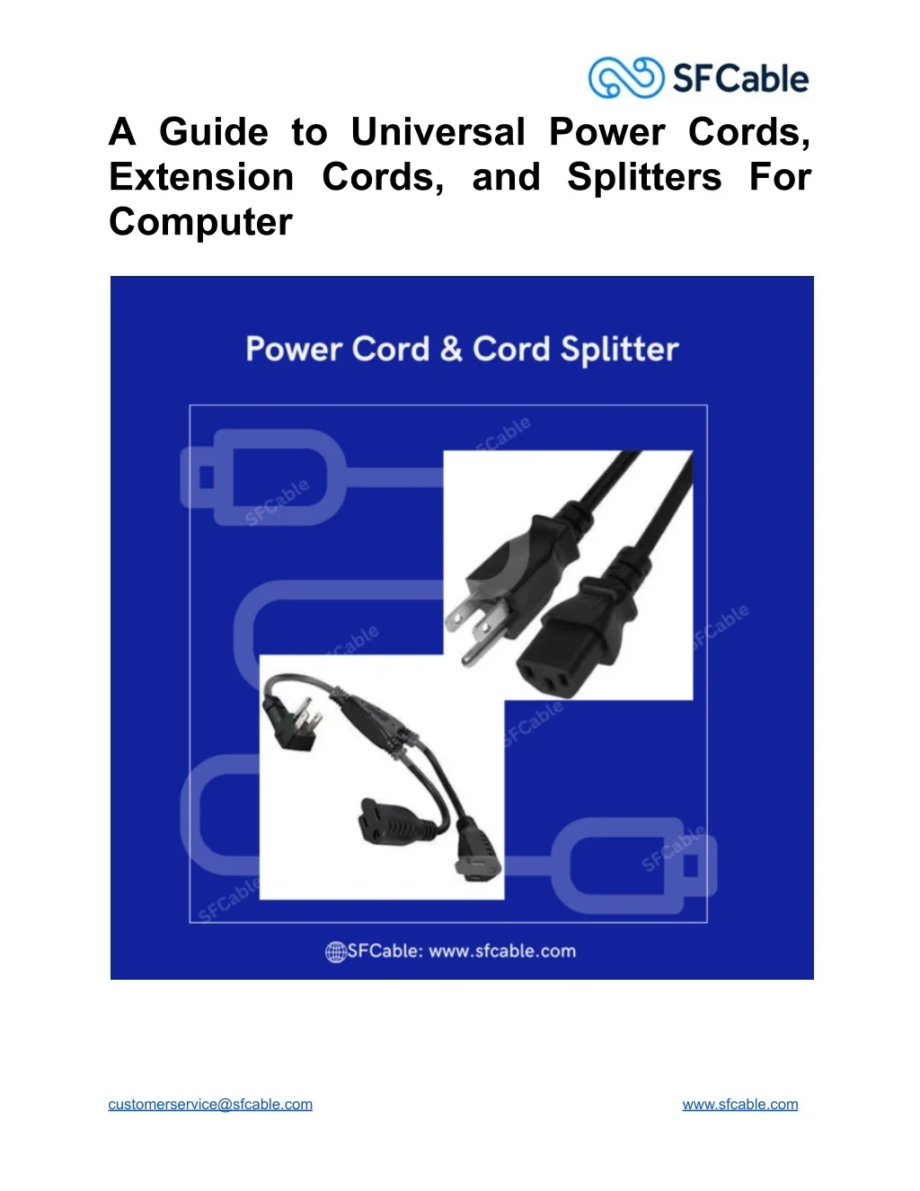 PPT - A Guide to Universal Power Cords, Extension Cords and Splitters ...