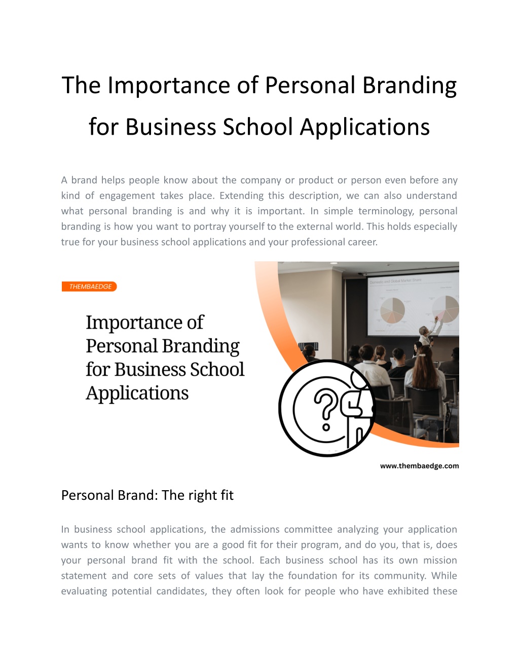 PPT - The Importance of Personal Branding for Business School