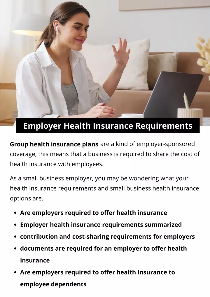 PPT Employer Health Insurance Requirements PowerPoint Presentation