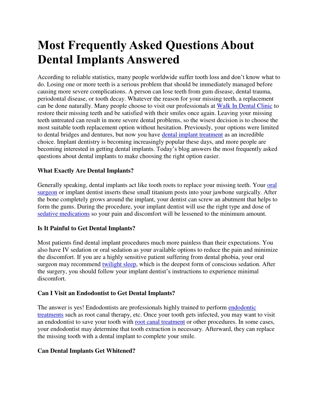 Ppt Most Frequently Asked Questions About Dental Implants Answered Powerpoint Presentation 