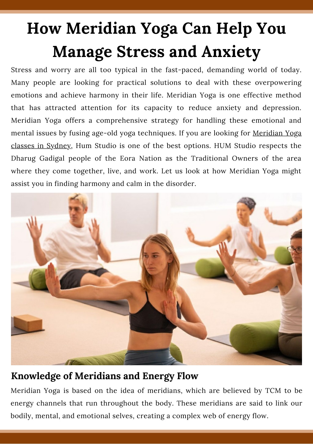Meridian Yoga for more energy and vitality - Online Course