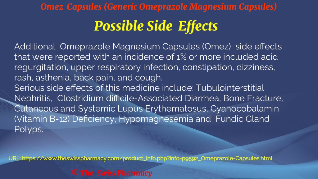 PPT - Omez Capsules (Generic Omeprazole Magnesium Capsules) PowerPoint ...