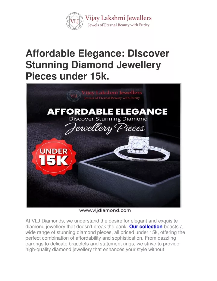 PPT - Affordable Elegance Discover Stunning Diamond Jewellery Pieces 