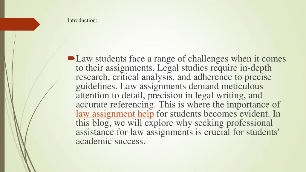 Freshman Introduction Law PPT - Understanding the Importance of Law Assignment Help for Students ...