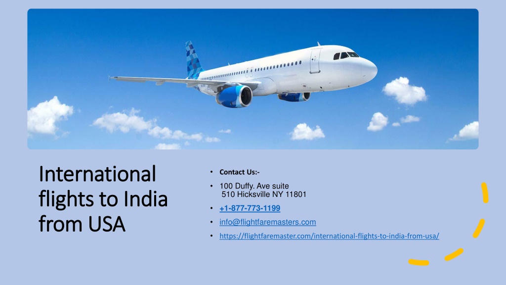 PPT - International flights to India from USA PowerPoint Presentation ...