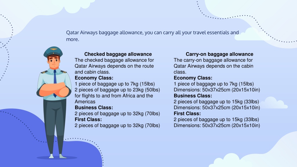 PPT Qatar Airways Baggage Allowance PowerPoint Presentation, free