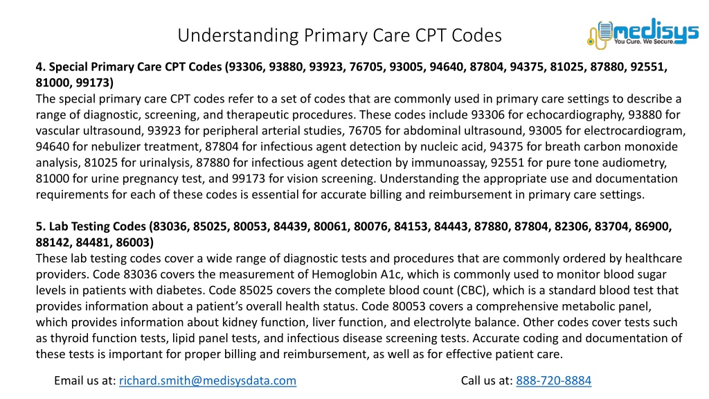 PPT Understanding Primary Care CPT Codes PowerPoint Presentation