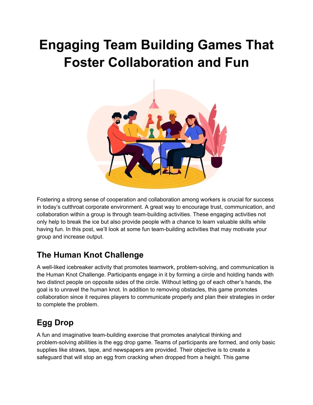PPT - Engaging Team Building Games That Foster Collaboration and Fun ...