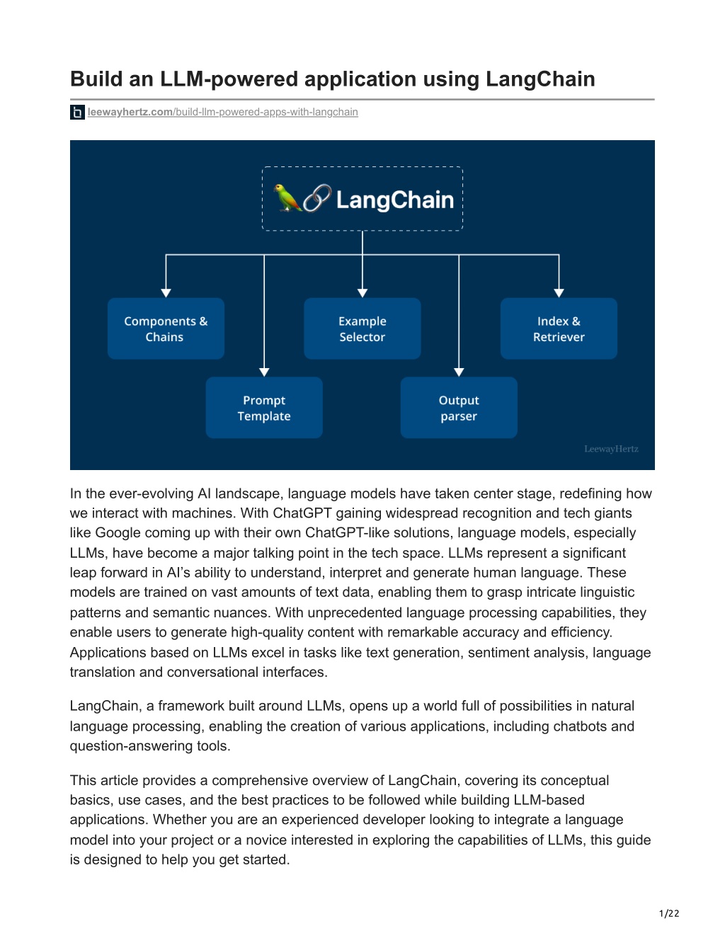 PPT Build An LLM Powered Application Using LangChain PowerPoint Presentation ID