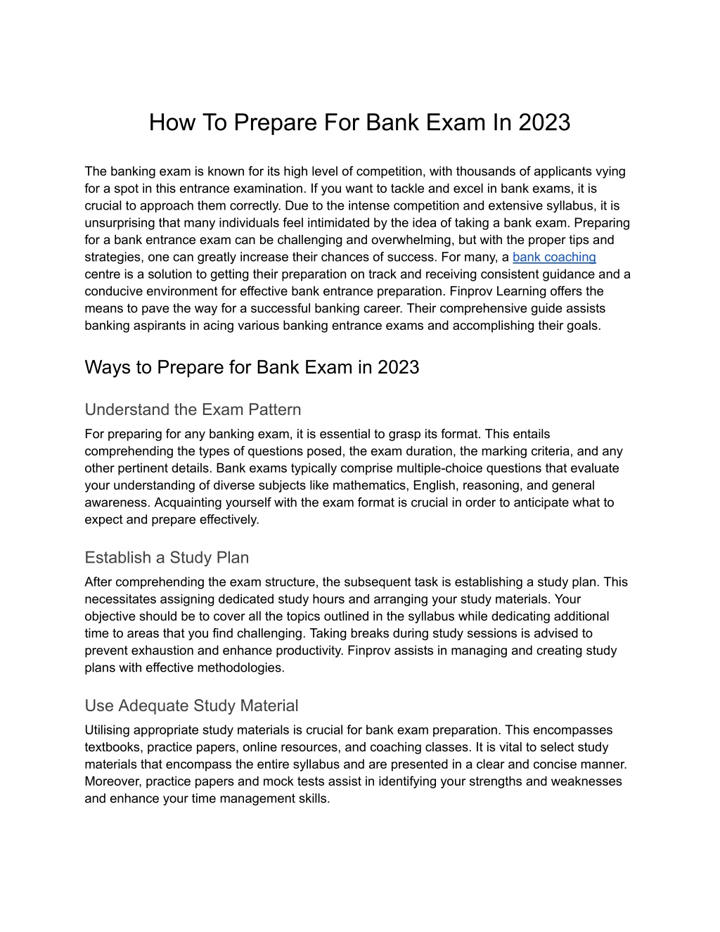 essay for bank exams 2023